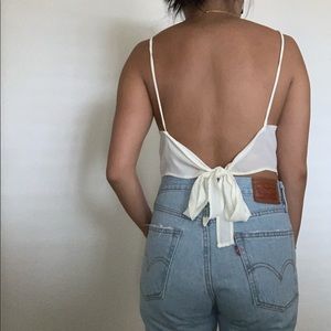 Brandy Melville Bow Chiffon Tank